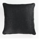 Coussin passepoil adamo jacquard noir 60 x 60 cm