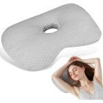 Coussin piercing oreille, oreillers de piercing avec 8. 9cm trou, oreiller trou d'oreille avec fermeture ...