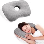 Coussin piercing oreille, oreillers de piercing avec 8. 9cm trou, oreiller trou d'oreille pour les oreilles ...