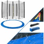 Arebos - filet de scurit pour trampolines + filet 244 cm 6 tiges bleu