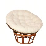 Coussin rond capitonn�, �pais et uni, pour chaise, sol et jardin(blanc 70x70cm)