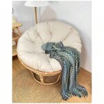 Coussins ronds capitonn�s, �pais et de couleur unie, pour chaises, sols et si�ges de jardin(beige, 40x40 ...