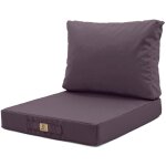 Deco arts - coussins pour salon de jardin d�houssable 50x60cm gris carbone