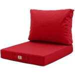 Coussins pour salon de jardin d�houssable 50x60cm rouge