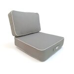 Coussins salon jardin premium d�houssable 60x60cm gris clair