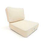 Coussins salon jardin premium d�houssable 60x60cm jaune beurre