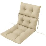 Coussin de si�ge beige 115x56x10cm - impe?rme?able, dossier & attaches, 10cm e?pais - maison / jardin ...