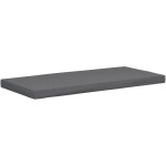 Coussin de siège extérieur pour banc de jardin gris foncé 106x48x8 cm Coussin de siège extérieur pour banc de jardin gris foncé 106x48x8 cm