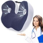 Coussin de si�ge en mousse � m�moire de forme pour soulager les douleurs au coccyx et aux hanches, coussin ...