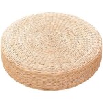 Coussin de si�ge plat en paille 40x40x6 cm, coussins de sol tatami - rond tapis de paille pour si�ge ...