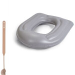 Coussin de si�ge de toilette gonflable, coussin sur�lev� en forme de beignet, si�ge de toilette r�glable ...