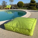 Coussin de sol inter / exter vert pomme 71x71x35 cm