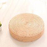 Coussin de sol en jute, coussin de paille tissée rond coussin de siège respirant pour sol Coussin de sol en jute, coussin de paille tissée rond coussin de siège respirant pour sol