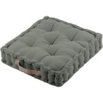 Coussin de sol - taille 40x40 cm - couleur kaki lin - mod�le duo - �paisseur id�ale - confortable et ...