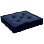 Coussin de sol uni  panama  50x50cm bleu marine
