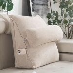 Coussin de soutien lombaire triangulaire pour dossier de lecture, avec appui - t�te en peluche, coussin ...