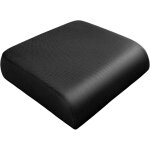 Coussin de taille de voiture de protection de taille de bureau, coton et lin, noir, 33 32 10cm