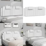 Coussin de tte de lit blanc 140 cm similicuir - coussin de tte - ttire de lit - tte de lit - simili ...