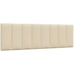 Coussin de tte de lit crme 160 cm tissu vidaxl