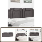 Coussin de tte de lit gris 160 cm similicuir - coussin de tted lit - tte de lit - simili cuir - literie ...