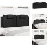 Coussin de tte de lit noir 140 cm similicuir - coussin de tte - ttire de lit - tte de lit - simili ...