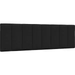 Coussin de tte de lit noir 160 cm tissu vidaxl
