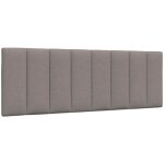 Coussin de tte de lit hanko taupe 140 cm tissu vidaxl