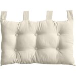 Coussin t�te de lit uni  panama  70cm �cru