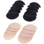 Coussinets de soutien - gorge ronds en �ponge (10 paires) - noir / nude, invisibles et confortables