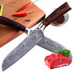 Couteau de chef couperet de cuisine aiguis� japon 22cm chasse aiguis� d�cor�