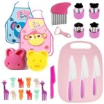 Couteaux de cuisine pour enfant, 25 pi�ces couteaux de s�curit� pour enfants, plastique couteaux couteau ...