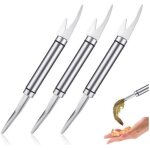 Couteau �plucheur de crevettes, 3pcs couteau � gueule de poisson multifonctionnel 5 en 1 pour crevettes ...