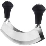 Couteau hachoir pour herbes, l�gumes, noix, hachage avec double lame � bascule