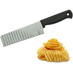 Couteau � lame ondul�e pour frites, l�gumes et fruits nirosta