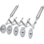 Couteau � p�tisserie, roulette � pizza en acier inoxydable, couteau � p�te multi - cercles, rouleau � ...
