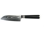 Laguiole cuisson - couteau santoku noir damas 29cm avec �tui -  core