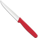 Couteau � tomates dentel� 214 mm - rouge