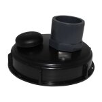 Couvercle diam�tre 150 mm avec prise pvc droite 50 / 63 et �vent