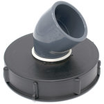 Multitanks - couvercle 15cm avec coude pvc 45� pour cuve ibc 1000 litres 2'' x 63mm