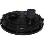 Couvercle diam�tre 220 mm avec prise pvc droite 40 / 50 et �vent