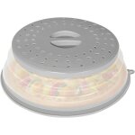 Couvercle anti - claboussures pliable pour micro - ondes avec trou pour crochet pour assiette, bol, ...