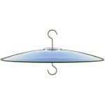 Couvercle anti - pluie en verre de 33 cm pour mangeoire � oiseaux ext�rieure, d�flecteur sur poteau de ...