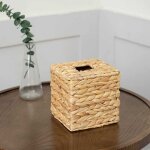 Feiyue - couvercle de bote  mouchoirs en osier, support de bote  mouchoirs en jonc de mer avec couvercle, ...