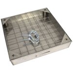 Couvercle � carreler �tanche en inox - carodek brs - rosco - 30 x 30 cm