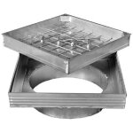 Couvercle  carreler tanche pour tuyau pvc - tube light line - line eco - 40 x 40 cm 60 mm