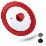 Couvercle de casserole 20 24 cm avec bord en silicone