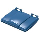 Ese - couvercle pour conteneur  dchets 660l / 770l - robuste - 100% recycl - bleu - fabriqu en france ...