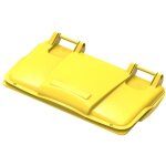 Ese - couvercle pour conteneur  dchets 660l / 770l - robuste - 100% recycl - jaune - fabriqu en france ...