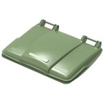 Ese - couvercle pour conteneur � d�chets 660l / 770l - robuste - 100% recycl� - vert - fabriqu� en france ...