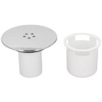 Couvercle de drain de douche en plastique chrom facile  nettoyer avec coupelle blanche pour salle de ...